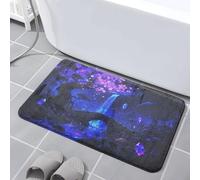 Tapis Salle De Bain 40X60Cm Arbre Violet Doux en Microfibre,Absorbant Tapis Antidérapant,Lavable en Machine,pour Salle De Bain Et Salon