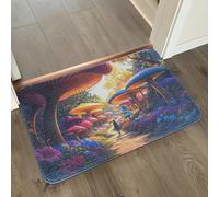 Tapis Salle De Bain 40X60Cm Champignons Roses Doux en Microfibre,Absorbant Tapis Antidérapant,Lavable en Machine,pour Salle De Bain Et Salon