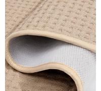 Tapis Salle de Bain 90cm Lavable Machine Non-Glissant(brown 40x60cm) | Chenille ultra-douce, absorption rapide, PVC antidérapant, 60cm compact, pour idéal petits espaces