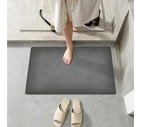 Tapis Salle de Bain Antidérapant en Diatomite (Gris, 120x43cm) | Absorbant, Séchage Rapide, Ultra-fin, Pour Sortie de Douche, Baignoire et Cuisine