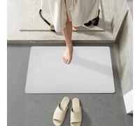 Tapis Salle de Bain Antidérapant en Diatomite (Gris Clair, 120x43cm) | Absorbant, Séchage Rapide, Ultra-fin, Pour Sortie de Douche, Baignoire et Cuisine