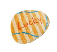 Tapis Salle De Bain Jaune Tapis Salle De Bain Antiderapant Absorbant,Tapis De Douche en Microfibre Douce Lavable en Machine,Epais