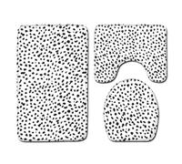 Tapis Salle De Bain Spot Ensemble De 3 Pièces Antidérapant Absorbant Tapis Toilette Lavable en Machine en Microfibre Tapis WC pour De Salle De Bain Toilette WC