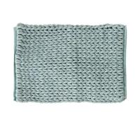 Tapis Salle de Bain "Tissé Épais" 50x75cm Bleu Arctique