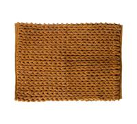 Tapis Salle de Bain "Tissé Épais" 50x75cm Marron Tabac