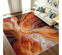 Tapis Salon 160 x 230 cm Moderne Abstrait Lavable en Machine Antidérapant | Poil Ras Doux Tapis Chambre Fluide Tourbillon Ondulations pour Chambre d'enfant, couloir et salle de bains