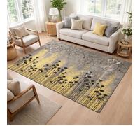 Tapis salon 160x230 JOLN Jaune , tapis en coton