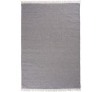 tapis salon 170x240 fait main en laine gris rectangle motif uni RAINBOW