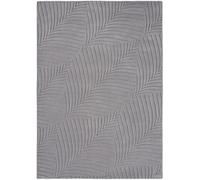 tapis salon 200x280 fait à la main en laine gris rectangle motif faux uni FOLIA