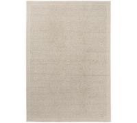 tapis salon 200x280 fait main en coton beige rectangle motif floral SILEST