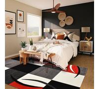 Tapis salon 240x340 rouge