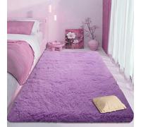 Tapis Salon 30 x 100 cm, Grande Taille, Àpoils Longs Shaggy, Lavable,Sûr et Antidérapant, pour Chambre Tapis Salon Lavable Tapis Chambre, Pourpre