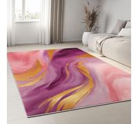 Tapis Salon 80 x 150 cm Marbre Métallique Volutes Tapis Doux Antidérapant pour Chambre, Runner Lavable Élégant et Luxueux, Runner de Sol pour Bureau Salle de Bain Salle à Manger Salle de Jeux