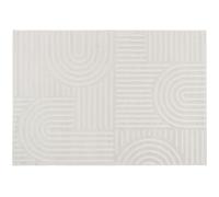 Tapis Salon à poil court, Boho géométrique - Blanc - 120x160 cm - Tapis moderne super doux