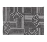 Tapis Salon à poil court, Boho géométrique - Gris - 120x160 cm - Tapis moderne super doux