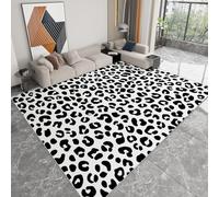 Tapis Salon Antidérapant Imprimé Animal, Tapis Chambre d'enfants Lavable 60 x 90 cm - Coureur Chambre Art Abstrait Léopard Blocs Couleur Rayures pour Salle à Manger Bureau Coureur Salle à Manger