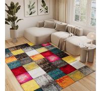 Tapis Salon Chambre à coucher Modern Design Coloré Multicolore Géométrique Chambre d'adolescent 140 x 190 cm