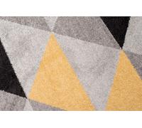 Tapis Salon Chambre à coucher Modernes Design Géométrique Figures Triangle Gris Jaune Noir Chambre Jeunes OEKOTEX 140 x 190 cm