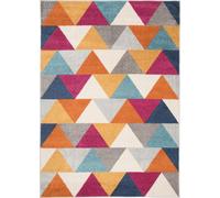 Tapis Salon Chambre à coucher Modernes Design Géométrique Triangle Gris Crème Bleu Vin Rouge Orange Jaune Chambre Jeunes OEKOTEX 80 x 150 cm
