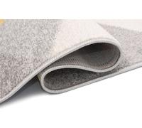 Tapis Salon Chambre à coucher Modernes Design Géométrique Triangle Gris Crème Turquoise Orange Chambre Jeunes OEKOTEX 60 x 100 cm