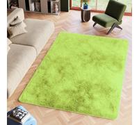 Tapis Salon Chambre à coucher Unicolore Design moderne Shaggy Tapis à poils longs Vert Doux Chambre d'enfants OEKOTEX 200 x 300 cm