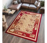 Tapis salon chambre à coucher velours court moderne floral fleurs rouge beige crème noir chambre à coucher cuisine couloir 80 x 150 cm