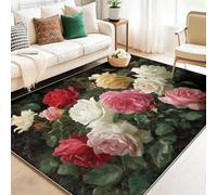 Tapis Salon Chambre Lavable Antidérapant Poils Courts Grand Animaux Aigles Casque Audio Jaune Usage Salle À Manger Bureau Couloir Décoration Moderne Washable Short Pile Carpet 60 X 90 Cm