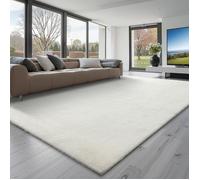 Tapis Salon Chambre Poil Long-VEVOR-2 44 x 3 05 m-Rectangulaire Antidérapant-pour Salon Chambre à Coucher-Blanc Ivoire