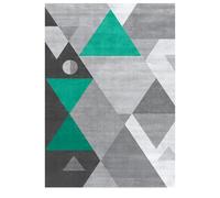Tapis Salon Décoration,Décor géométrique Moderne Gris Blanc, Vert, 120 x 210 cm,Tapis Motif Déco Aesthetic Chambre Adulte Tapis Cadeau,