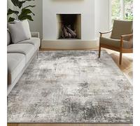 Tapis Salon Décoration,Décoration de Sol Moderne Abstraite Style Shabby Chic, Gris, 120 x 150 cm,Tapis Moderne Poils Courts Lavable Intérieur Extérieur,