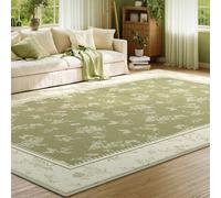 Tapis Salon Décoration,Imprimé Floral Rustique Moderne, Vert, 200 x 280 cm,Grande Tapis Décorations de la Maison Chambre