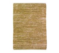 Tapis salon en cuir tressé ocre 160x230