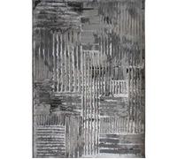 Tapis salon graphique effet brume gris 120x170
