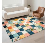 Tapis Salon Imperméable, Grand Tapis Lavable en Machine 120x180cm Antidérapant Carpet pour Chambre Adulte, Cuisine, Couloir, Résistant Rug Moderne Rectangulaire Pile Bou Rugs Vintage 13-997