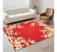 Tapis Salon Imperméable, Grand Tapis Lavable en Machine 140x200cm Antidérapant Carpet pour Chambre Adulte, Cuisine, Couloir, Résistant Rug Moderne Rectangulaire Pile Bouclée Rugs Bamboo 13-645