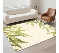 Tapis Salon Imperméable, Grand Tapis Lavable en Machine 80x120cm Antidérapant Carpet pour Chambre Adulte, Cuisine, Couloir, Résistant Rug Moderne Rectangulaire Pile Bouclée Rugs Bamboo 13-649