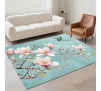 Tapis Salon Imperméable, Petit Tapis Lavable en Machine 50x80cm Antidérapant Carpet pour Chambre Adulte, Cuisine, Couloir, Résistant Rug Moderne Rectangulaire Pile Bou Rugs Pink 13-947