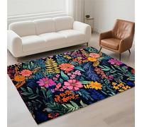 Tapis Salon Imperméable, Petit Tapis Lavable en Machine 70x140cm Antidérapant Carpet pour Chambre Adulte, Cuisine, Couloir, Résistant Rug Moderne Rectangulaire Pile Bouclée Rugs Colourful 13-535