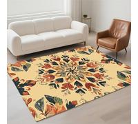 Tapis Salon Imperméable, Petit Tapis Lavable en Machine 70x140cm Antidérapant Carpet pour Chambre Adulte, Cuisine, Couloir, Résistant Rug Moderne Rectangulaire Pile Bouclée Rugs Dark 13-449