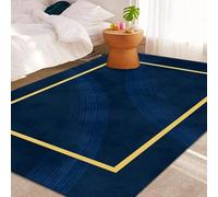 Tapis Salon Jaune Bleu Marine Paillasson Extérieur Polyester Paillasson Interieur Mou Tapis Exterieur Lavable Tapis Entree Interieur Antidérapant Tapis de Couloir 50x80cm