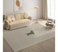 Tapis Salon Lavable 120x180cm, Chien de Bande DessinéE Tapi AntidéRapant, pour Salon, Salle à Manger, Cuisine, Bureau, Tapis de Chambre Chien Saucisse Descente de Lit RéSistant