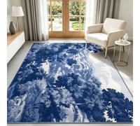 Tapis Salon Lavable en Machine 160 x 230 cm Montagnes Eau Arbres, Peinture Encre Tapis de Chambre Doux et Antidérapant - Moquette Poils Courts Intérieure pour Salon Chambre d'enfant Bureau