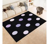 Tapis Salon Lavable Motif nid d'abeille violet, Devant evier tapis Style visuel 3D cool et lumineux pour jeux vidéo à poils courts, lavable, antidérapant, motif floral, bureau, décoration 160x230cm