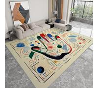 Tapis Salon Main d’Alien Géométrique Abstrait Modèle 120 x 170 cm Lavable en Machine Super Doux et Antidérapant Tapis Décoratif Salon Doux Poil Court pour Chambre Adulte, Salle à Manger