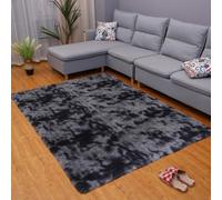 Tapis Salon, Mateju Tapis de Chambre, Tapis Doux en Peluche Moelleux Salon Moderne, Douillet Antidérapant Descente de Lit pour Intérieur, Chambre d'enfant, Chambre (120x200cm,Anthracite)