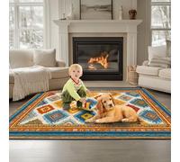 Tapis Salon Modèle Démocratique Traditionnel 180 x 240 cm Tapis Intérieur Extérieur Dessous antidérapant Moquette Nettoyage FacileCrème, Moquette pour Salon Chambre Salle à Mange