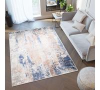 Tapis Salon Modern Design Abstract Bleu marine Cuivre OEKOTEX 160 x 230 cm