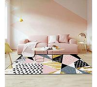 Tapis Salon Moderne Grand Or Rose Noir doré Couloir Chambre Cuisine Salle de Bain Tapis Doux 200 x 300 cm