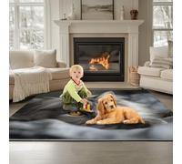 Tapis Salon Photographie Animaux Chat Triste 60 x 90 cm Tapis Intérieur Extérieur Dessous antidérapant Moquette Nettoyage FacileKaki, Moquette pour Salon Chambre Salle à Mange