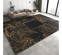Tapis Salon, Plante Feuilles Fleurs 3D Imprimé Tapis De Sol Décoration Antidérapant pour Salon Chambre Cuisine Balcon Terrasse Salle À Manger Intérieur & Extérieur 120 X 160 Cm -520666160341